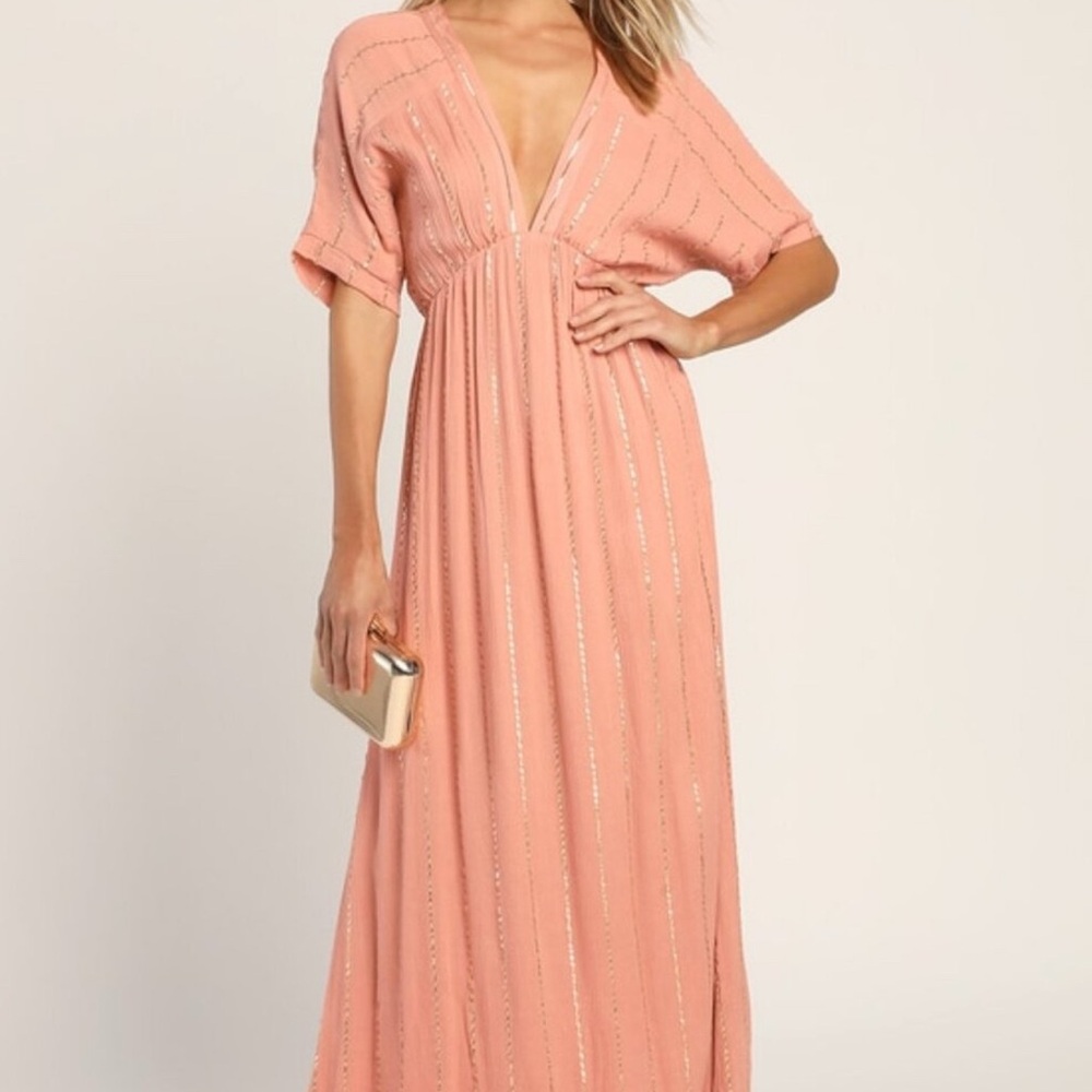 Lulus goddess vibes maxi dress